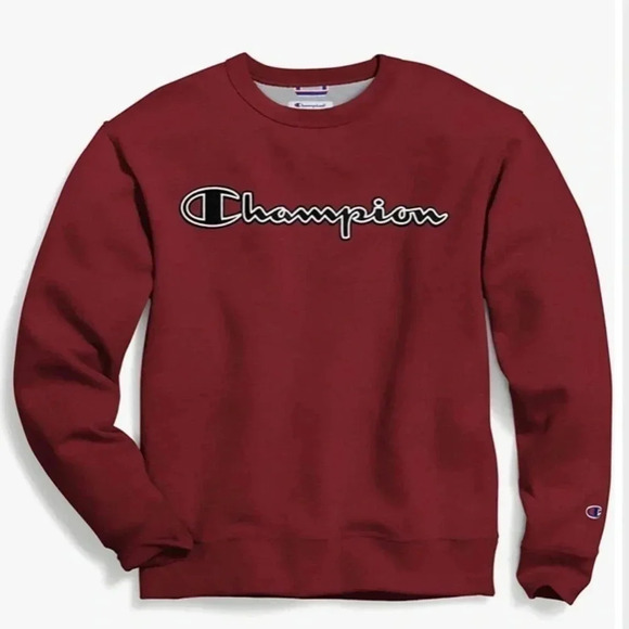 Champion Crewneck Sweatshirt Burgundy - Picture 1 of 10
